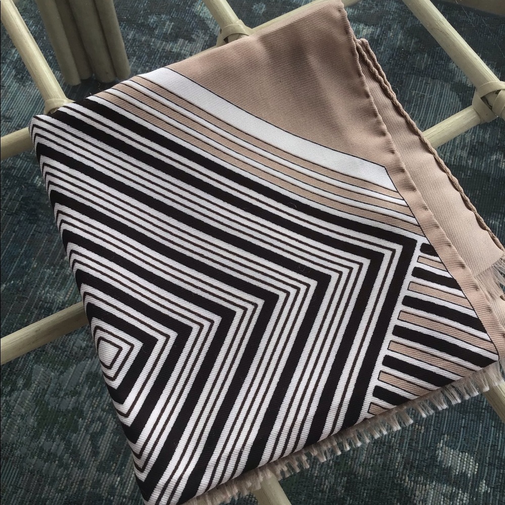 Vintage Leonari scarf Brown scarf diamond